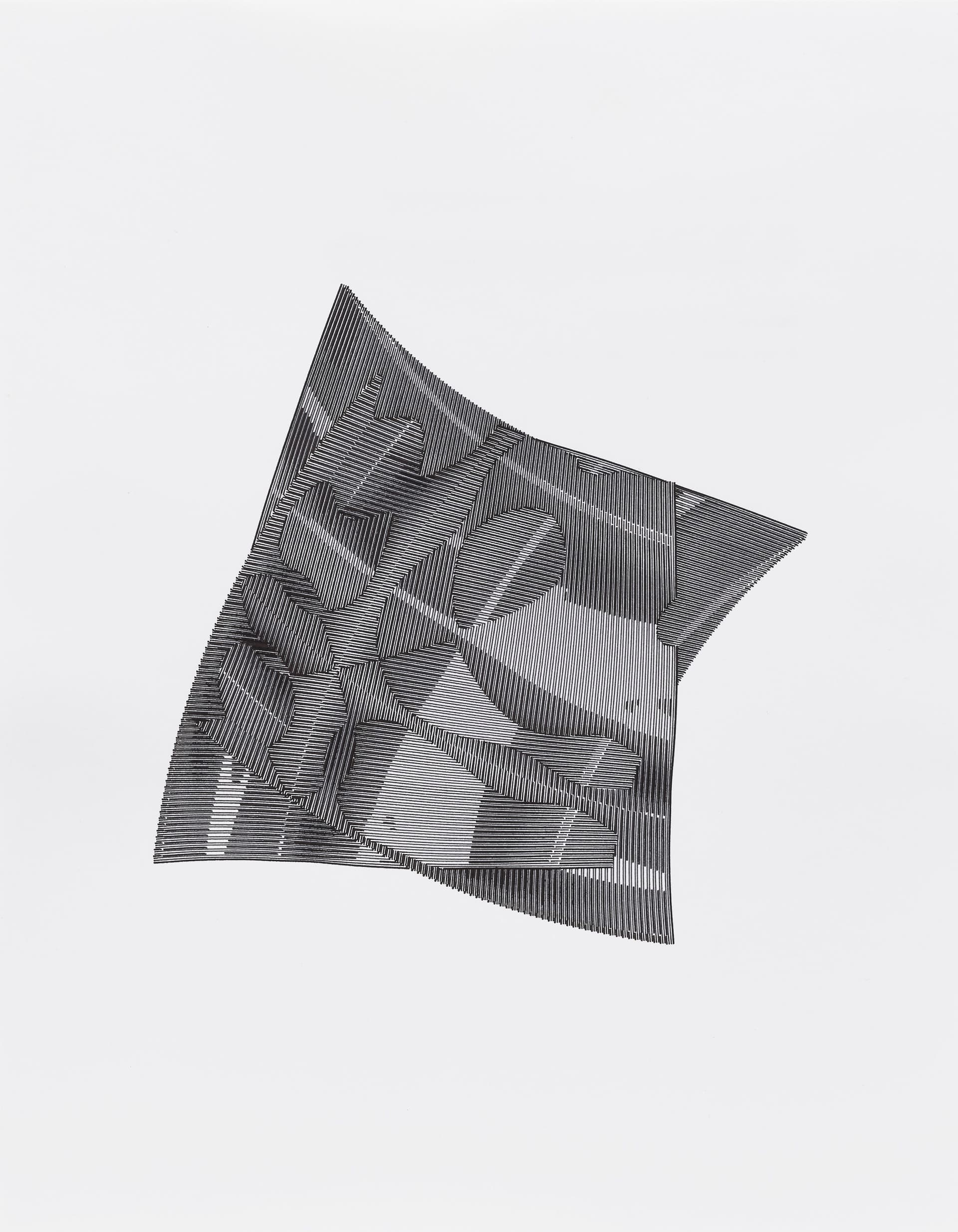 Ribbons - Two Sheets in Black #1, 2022