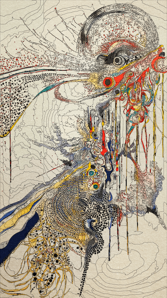 Robotic Scrolls of the Mind #5, 2024