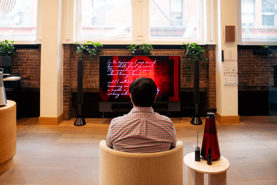 "The First Quartet" on view at Bang & Olufsen in Soho, NY.
